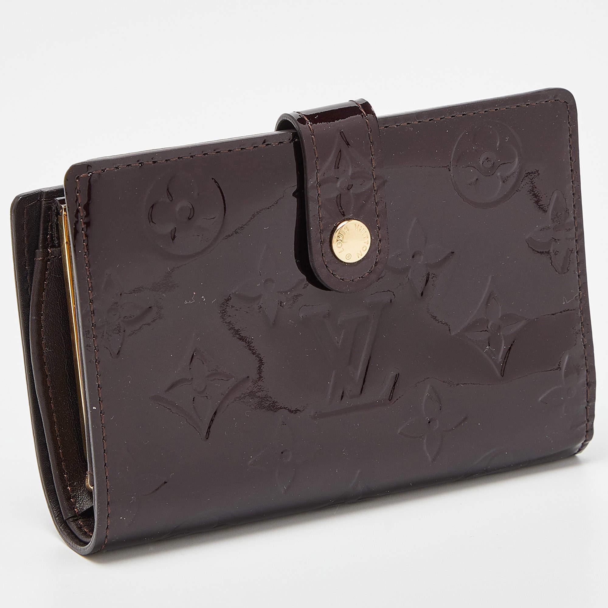 Louis Vuitton Amarante Monogram Vernis French Wallet 4