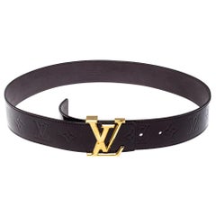 Louis Vuitton Amarante Monogram Vernis Initials Belt 85CM