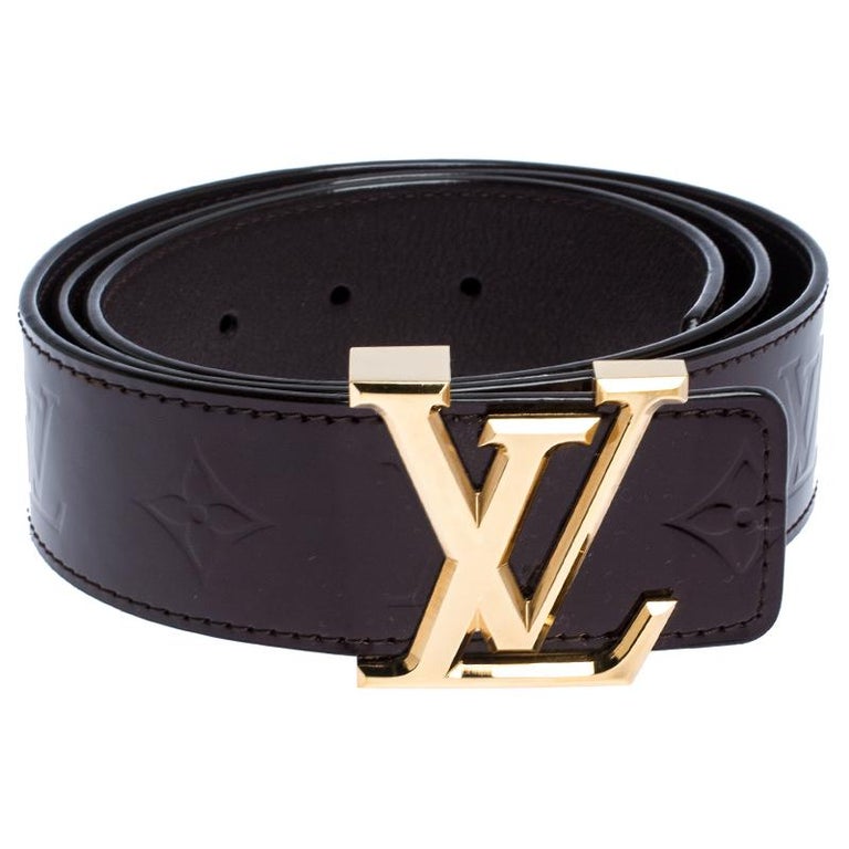 Louis Vuitton Amarante Monogram Vernis Initials Belt 90CM For Sale at 1stdibs