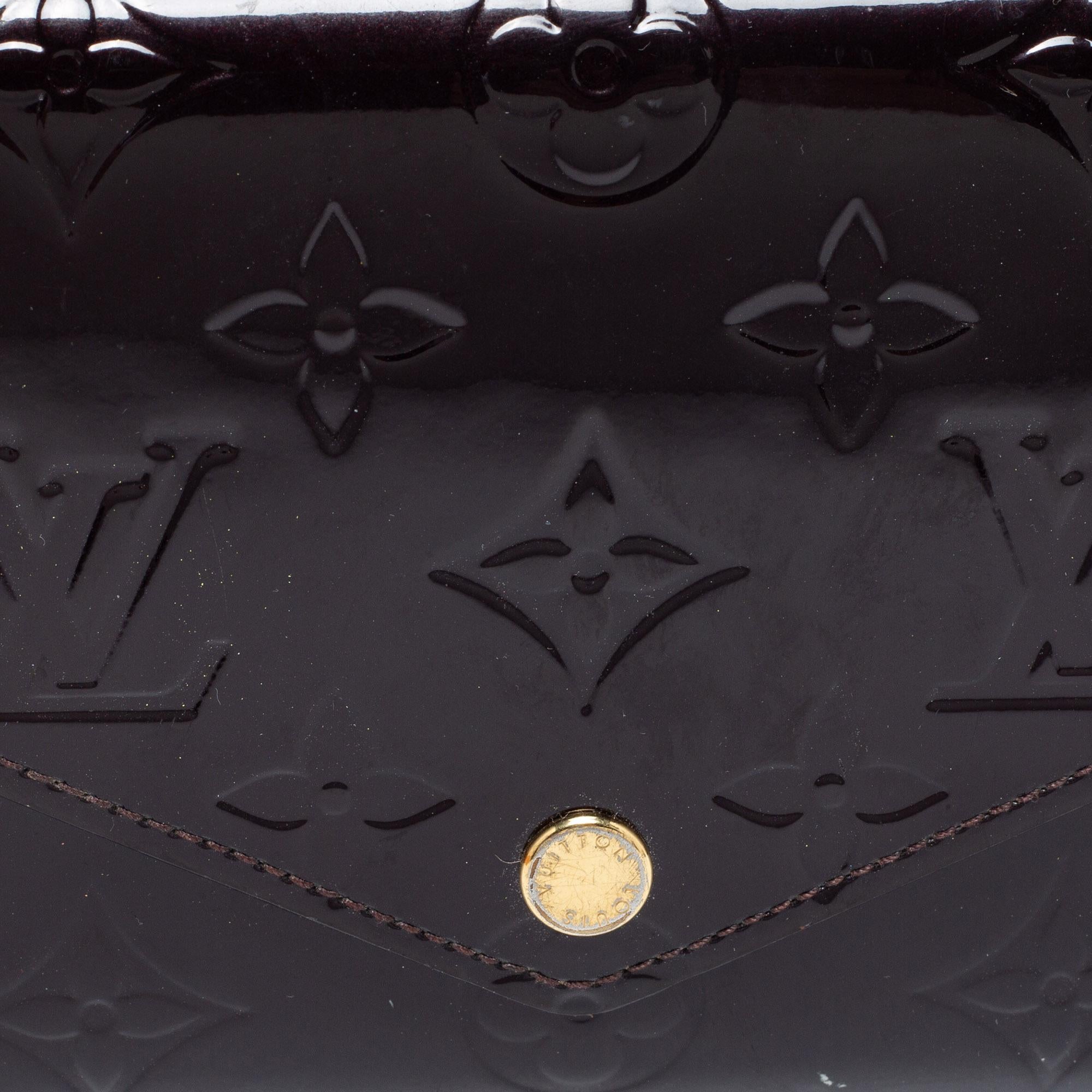 Louis Vuitton Amarante Monogram Vernis Jeanne Wallet 2