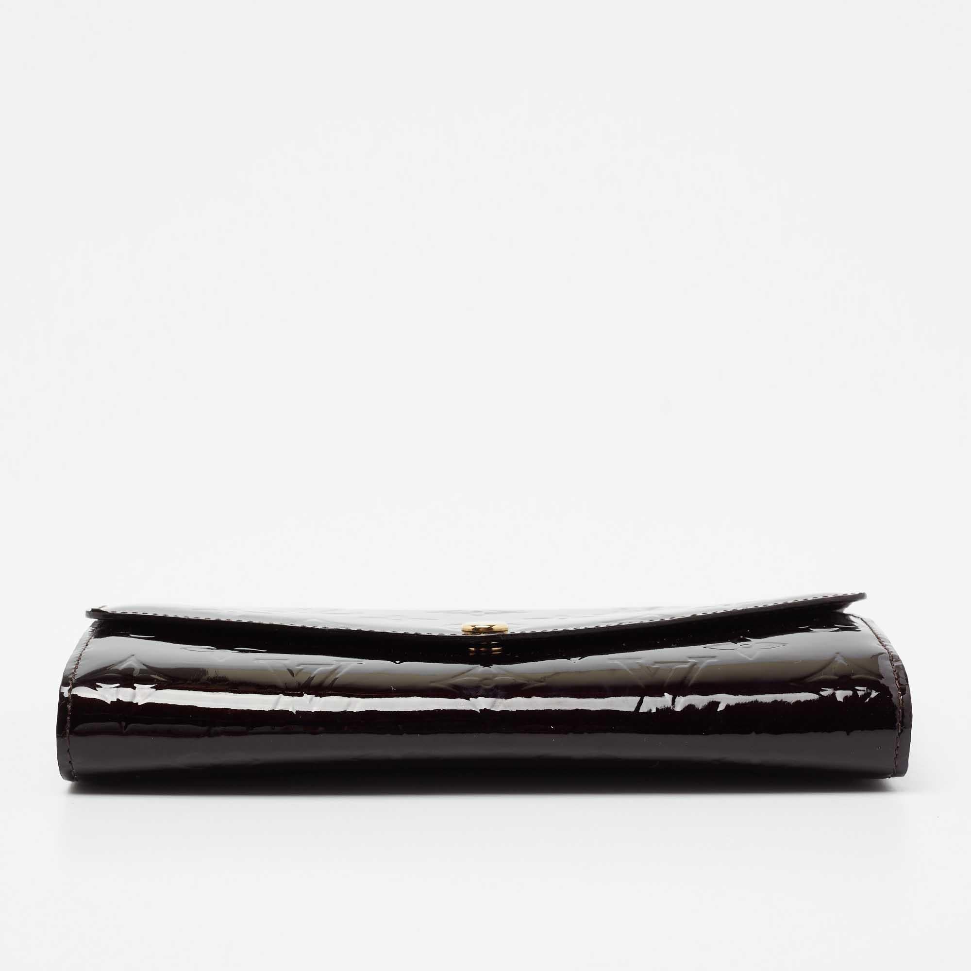 Black Louis Vuitton Amarante Monogram Vernis Jeanne Wallet