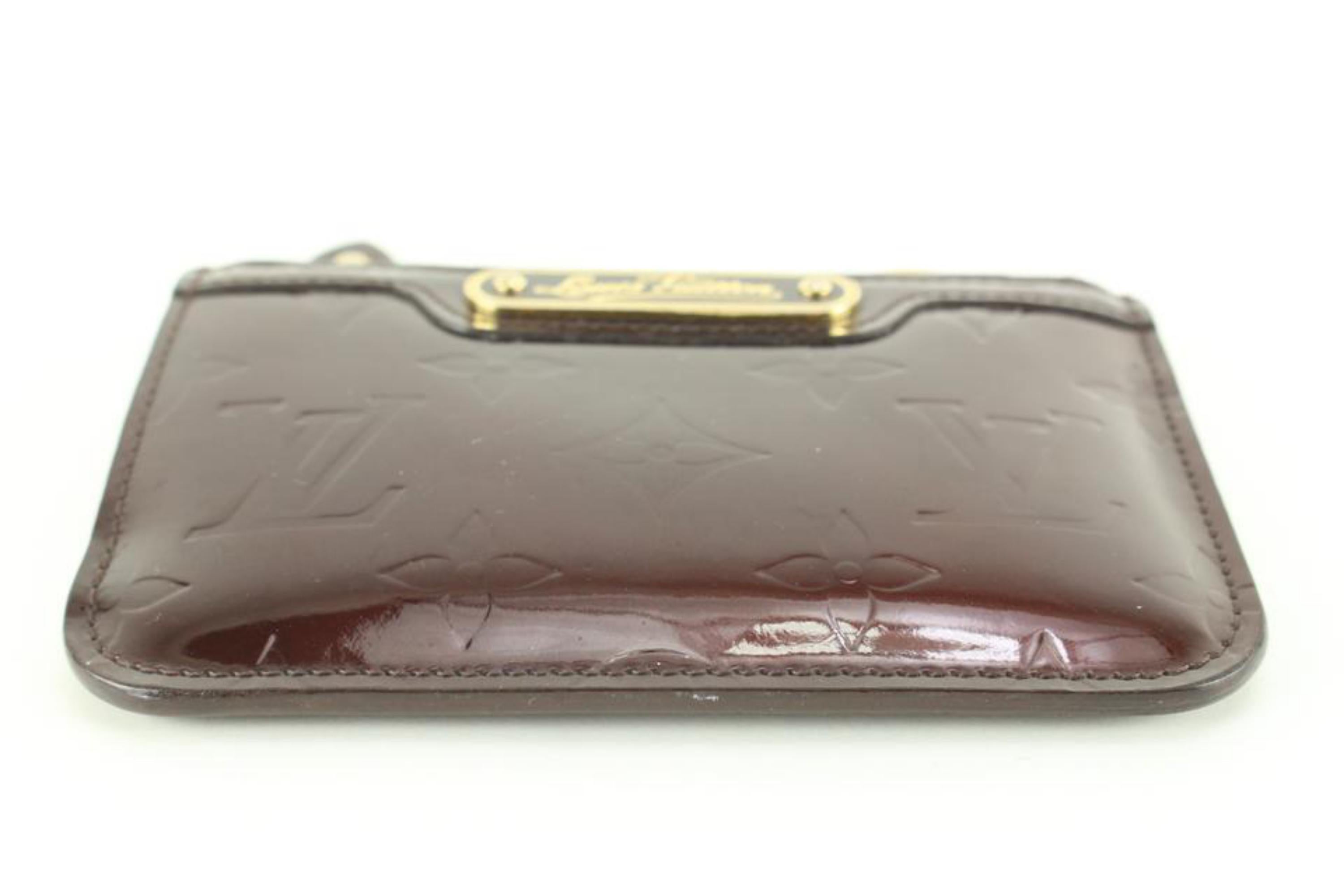 Louis Vuitton Amarante Monogram Vernis Pochette Cles 66lk825s Porte-clés NM Bon état - En vente à Dix hills, NY