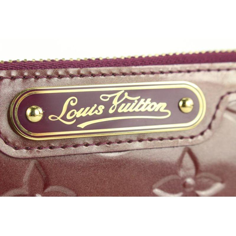 Louis Vuitton Amarante Monogram Vernis Key Pouch NM Pochette Cles Keychain For Sale 2
