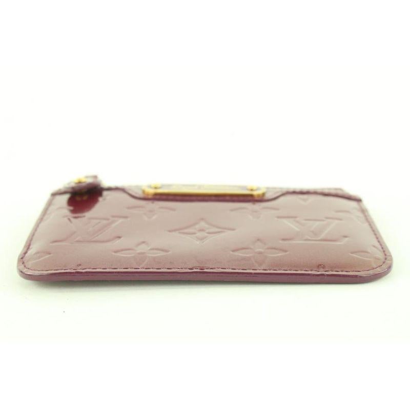 Louis Vuitton Amarante Monogram Vernis Key Pouch NM Pochette Cles Keychain For Sale 1