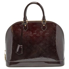Louis Vuitton Amarante Monogram Vernis Leather Alma GM Bag 