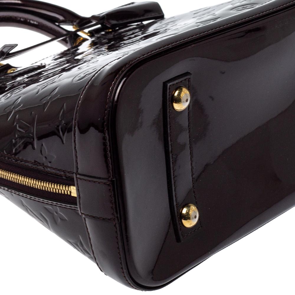 Louis Vuitton Amarante Monogram Vernis Leather Alma PM Bag 5