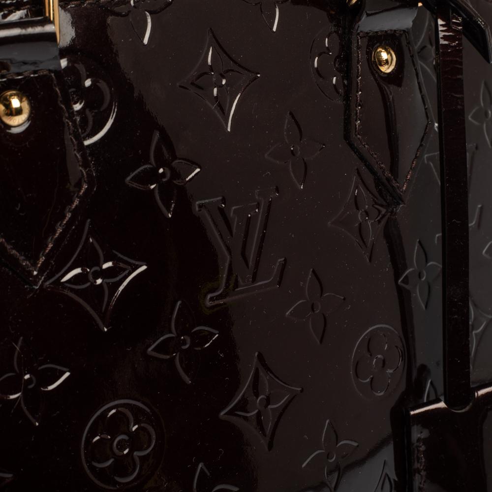 Louis Vuitton Amarante Monogram Vernis Leather Alma PM Bag 8