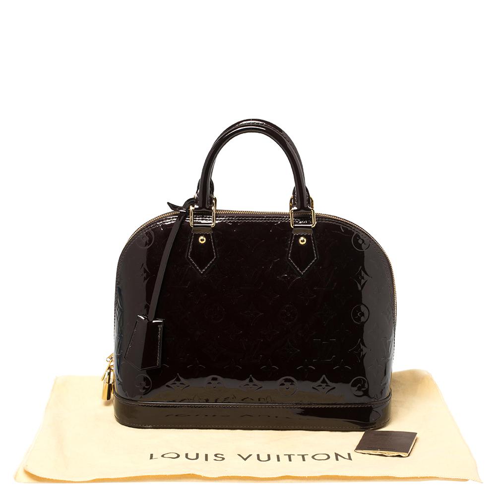 Louis Vuitton Amarante Monogram Vernis Leather Alma PM Bag 8
