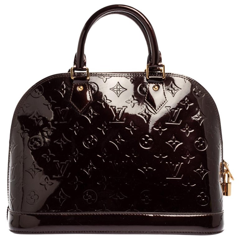 recent purchase: louis vuitton alma pm in vernis amarante with hot