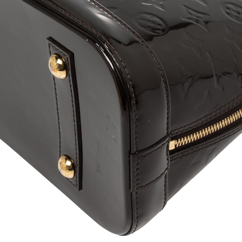 Women's Louis Vuitton Amarante Monogram Vernis Leather Alma PM Bag