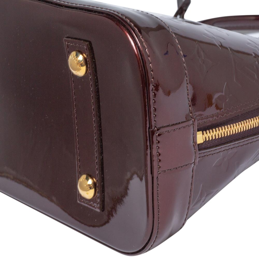 Louis Vuitton Amarante Monogram Vernis Leather Alma PM Bag 1