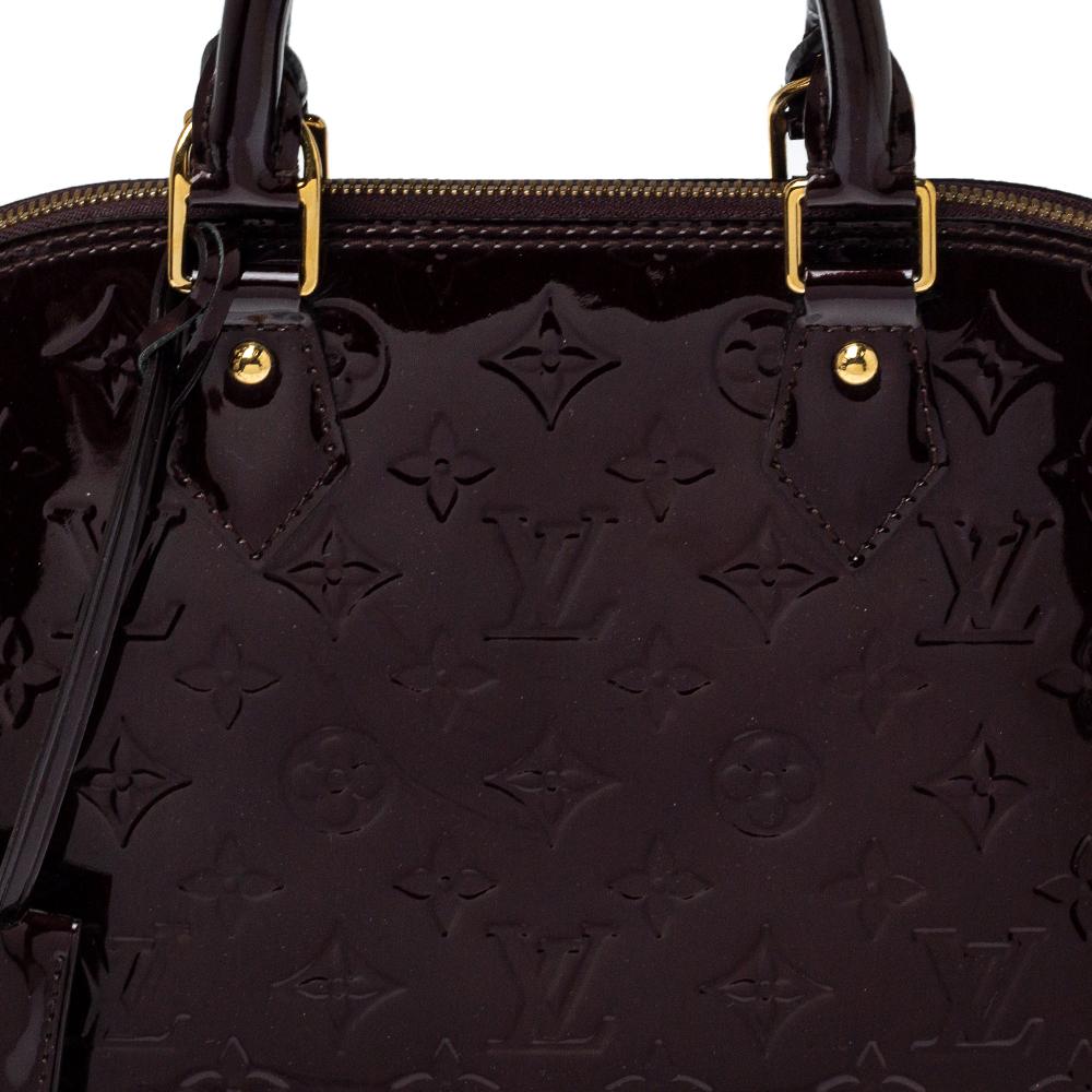 Louis Vuitton Amarante Monogram Vernis Leather Alma PM Bag 1