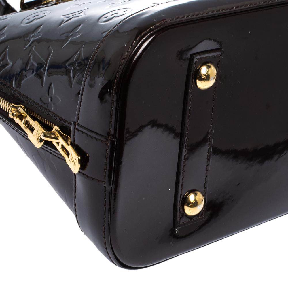Louis Vuitton Amarante Monogram Vernis Leather Alma PM Bag 1