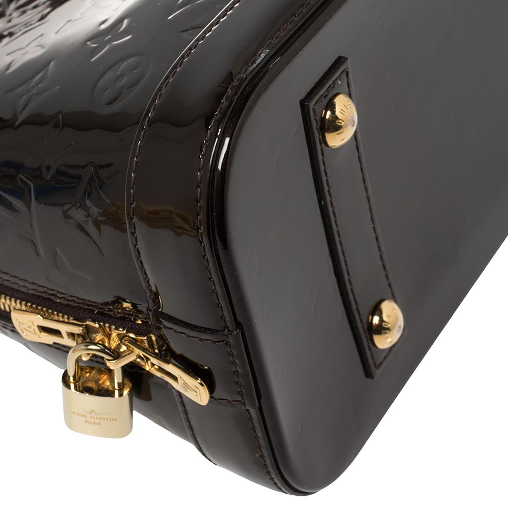 Louis Vuitton Amarante Monogram Vernis Leather Alma PM Bag 2