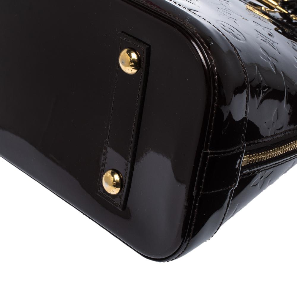 Louis Vuitton Amarante Monogram Vernis Leather Alma PM Bag 2