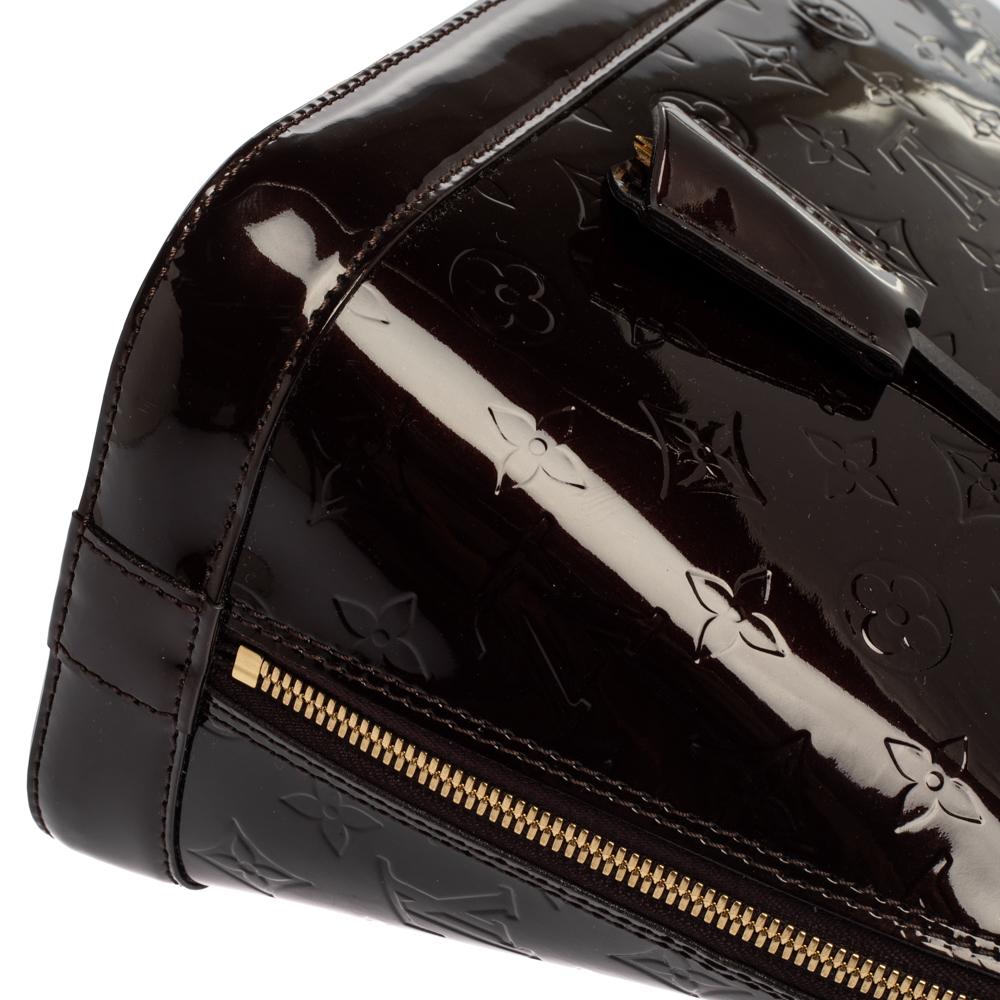 Louis Vuitton Amarante Monogram Vernis Leather Alma PM Bag 3