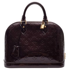 Sac Louis Vuitton Amarante en cuir Vernis avec monogramme Alma PM