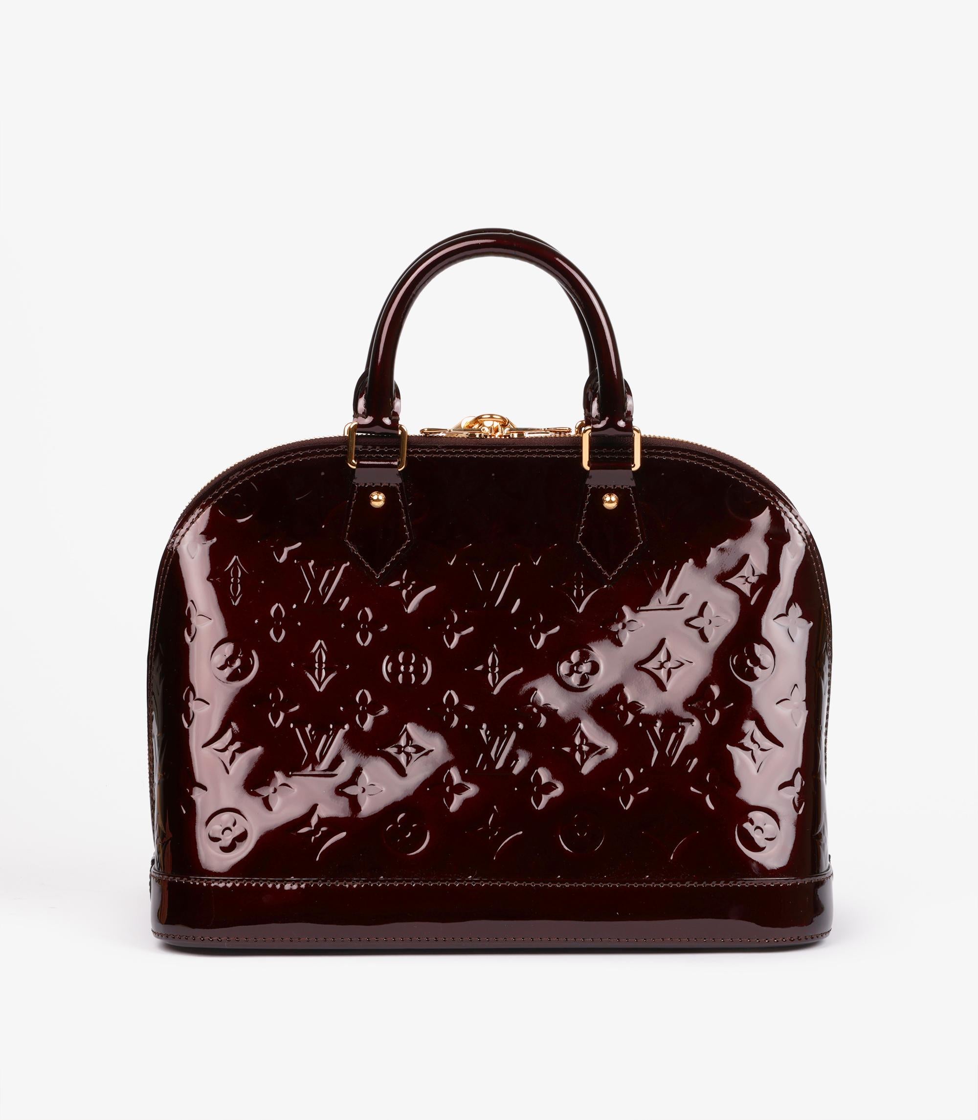 Women's or Men's Louis Vuitton Amarante Monogram Vernis Leather Alma PM For Sale