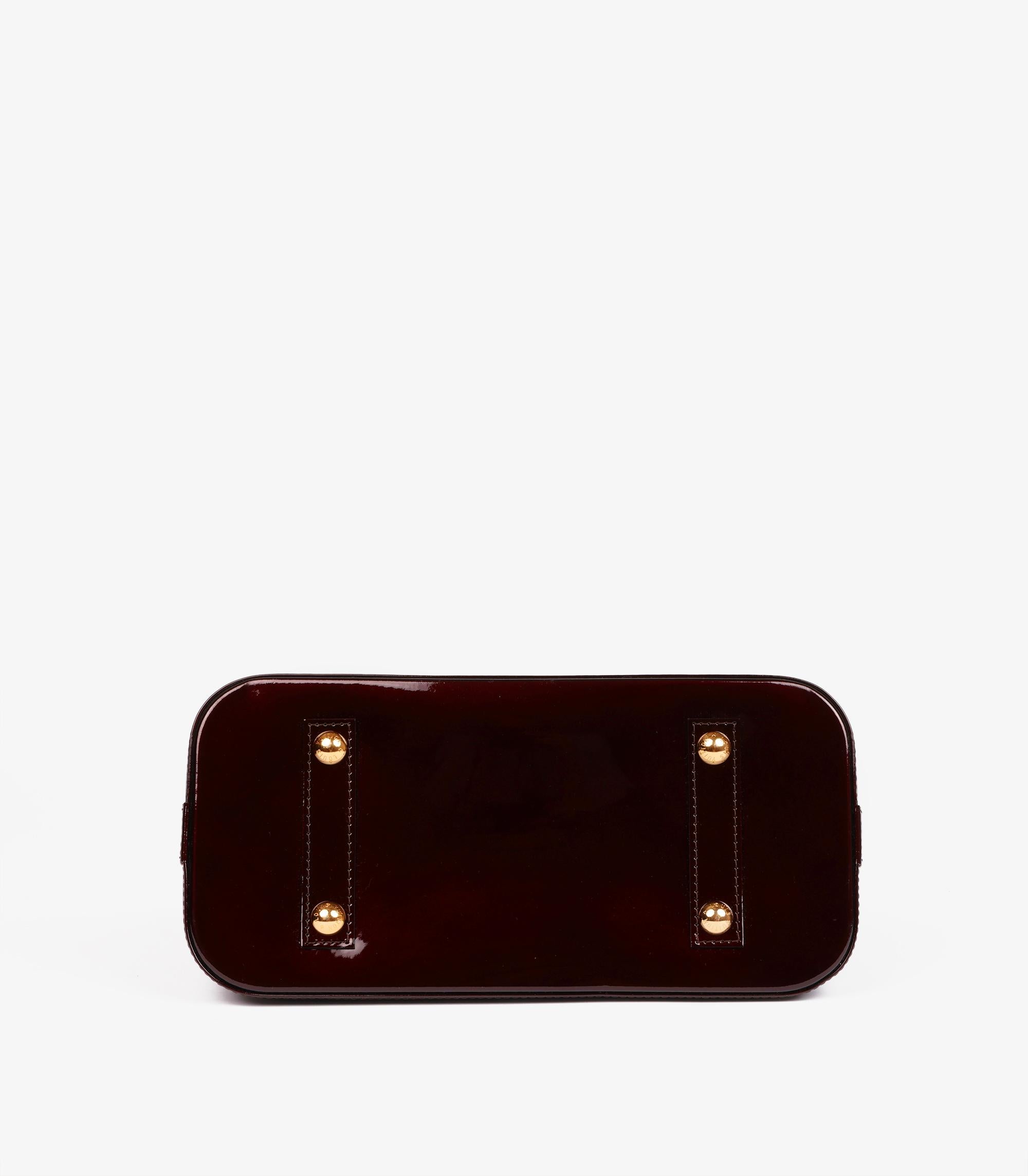Louis Vuitton Amarante Monogram Vernis Leather Alma PM For Sale 2