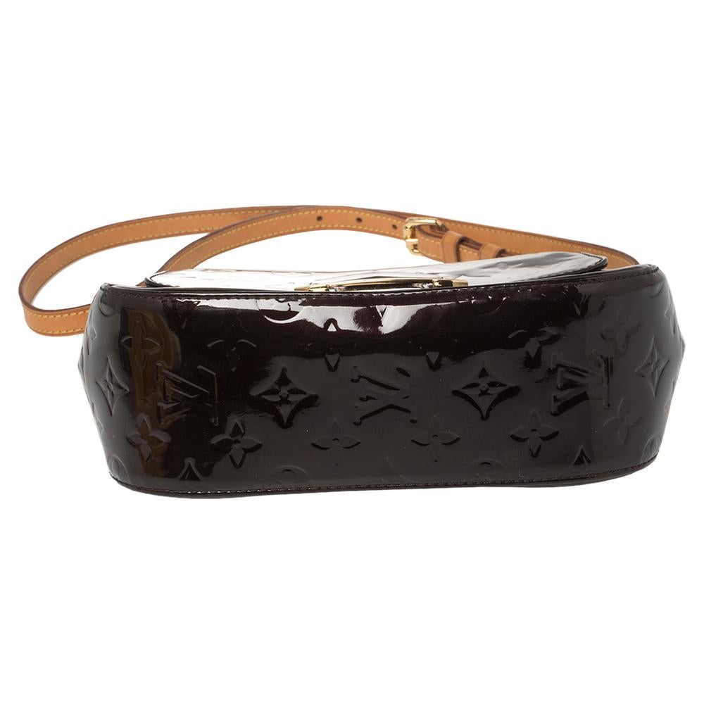 Women's Louis Vuitton Amarante Monogram Vernis Leather Bellflower GM Bag