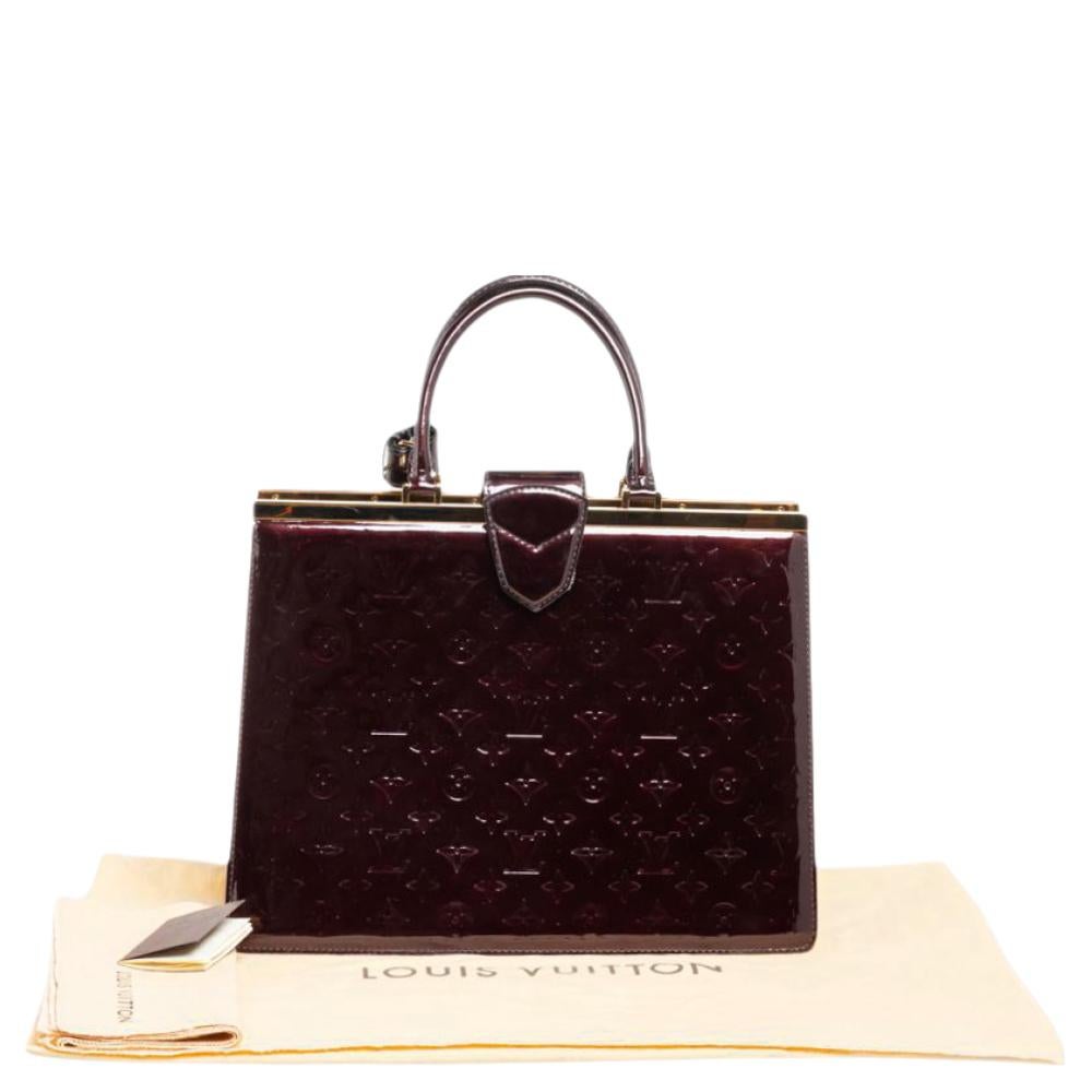 Louis Vuitton Amarante Monogram Vernis Leather Deesse GM Bag 6