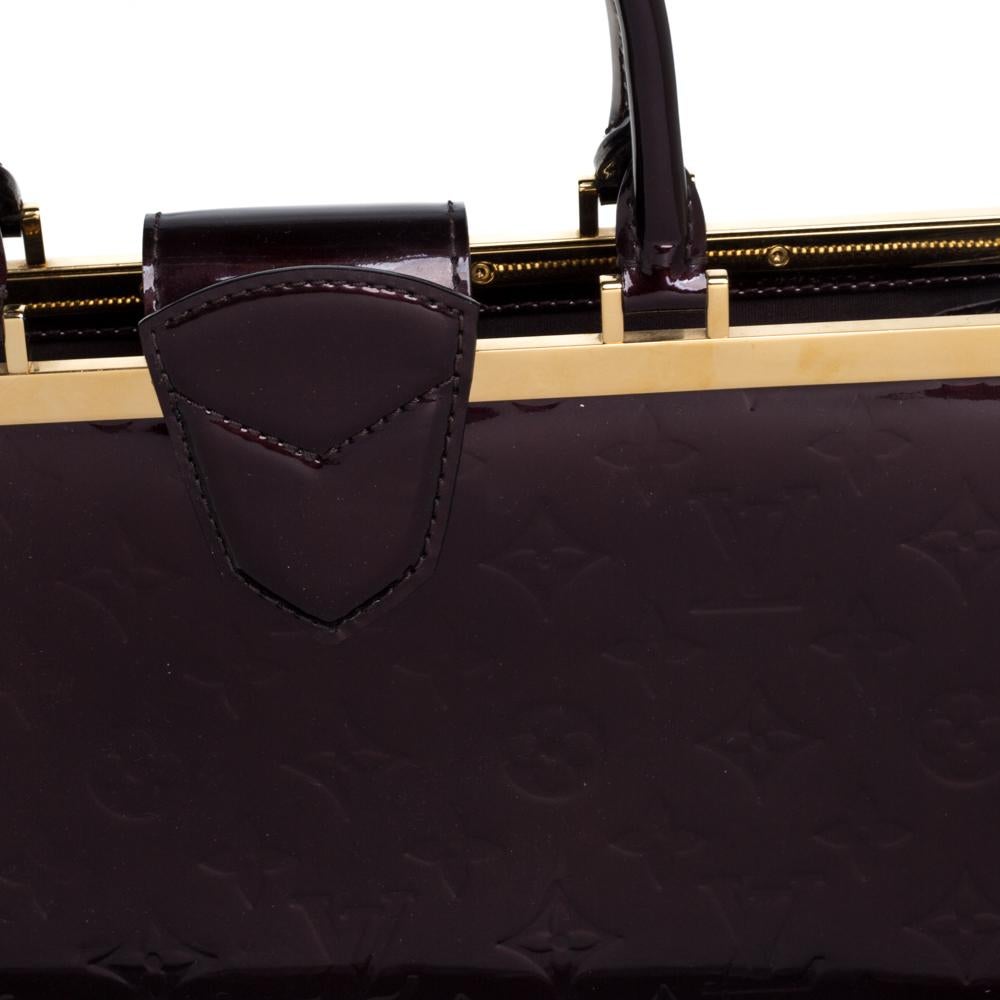 Louis Vuitton Amarante Monogram Vernis Leather Deesse GM Bag 3