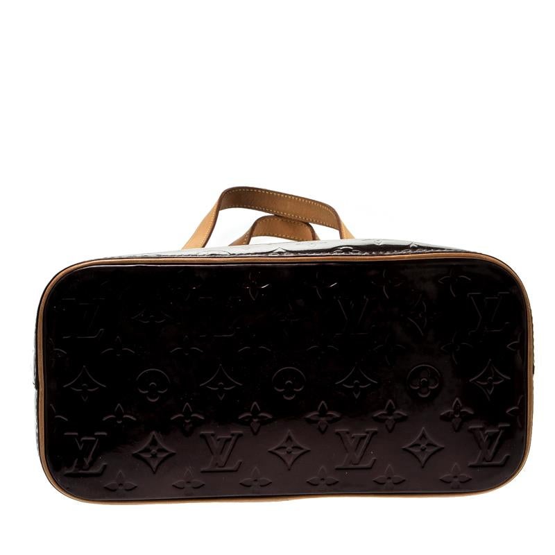 Louis Vuitton Amarante Monogram Vernis Leather Houston Bag 6