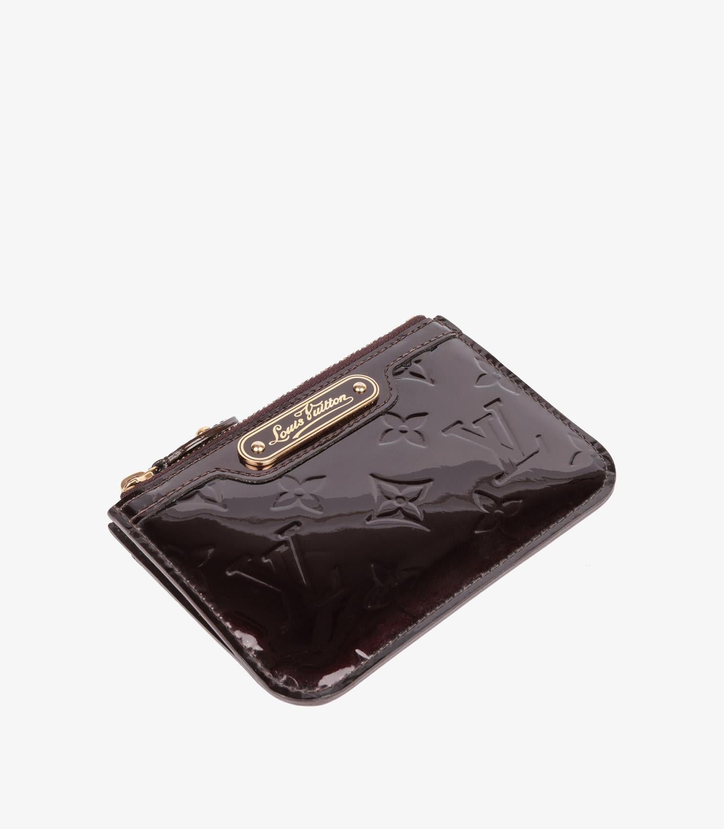 Women's Louis Vuitton Amarante Monogram Vernis Leather Pochette Cles For Sale