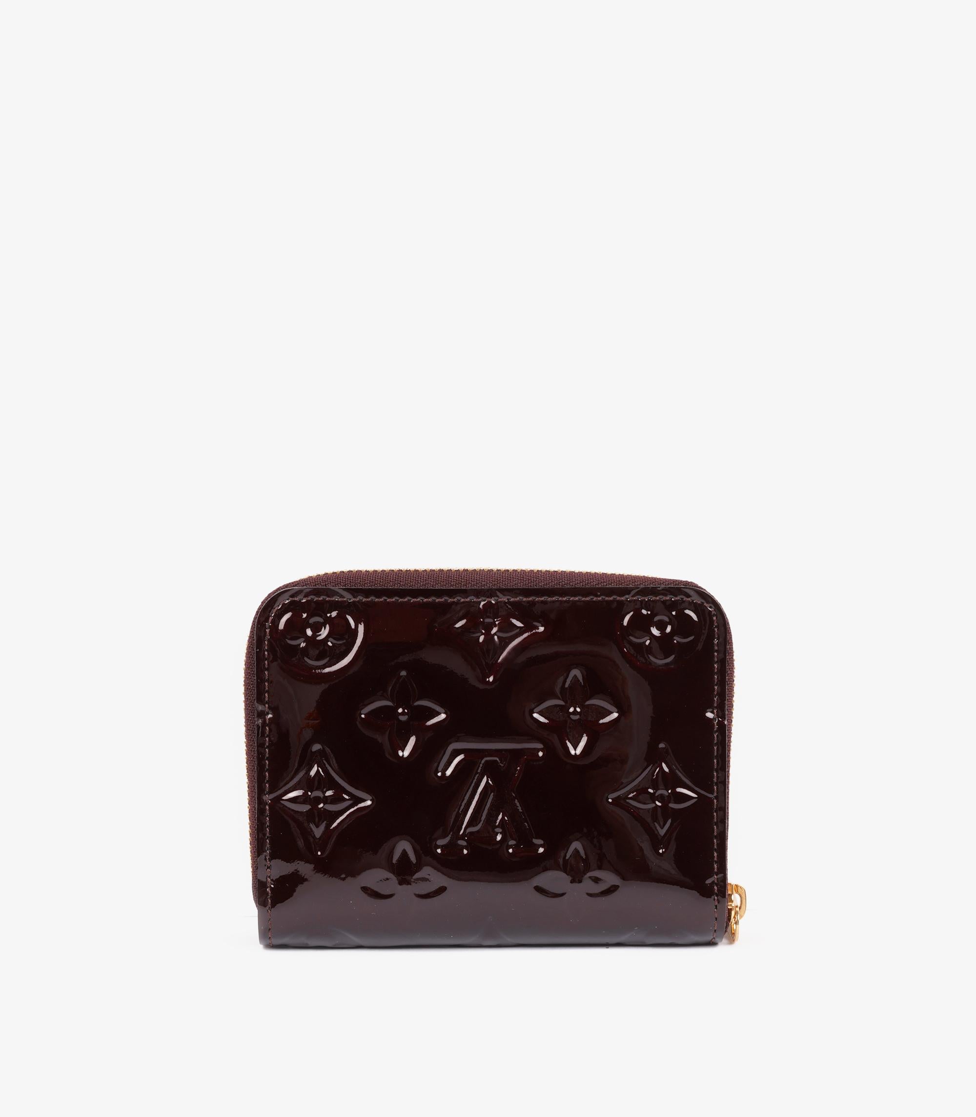Black Louis Vuitton Amarante Monogram Vernis Leather Zippy Coin Purse