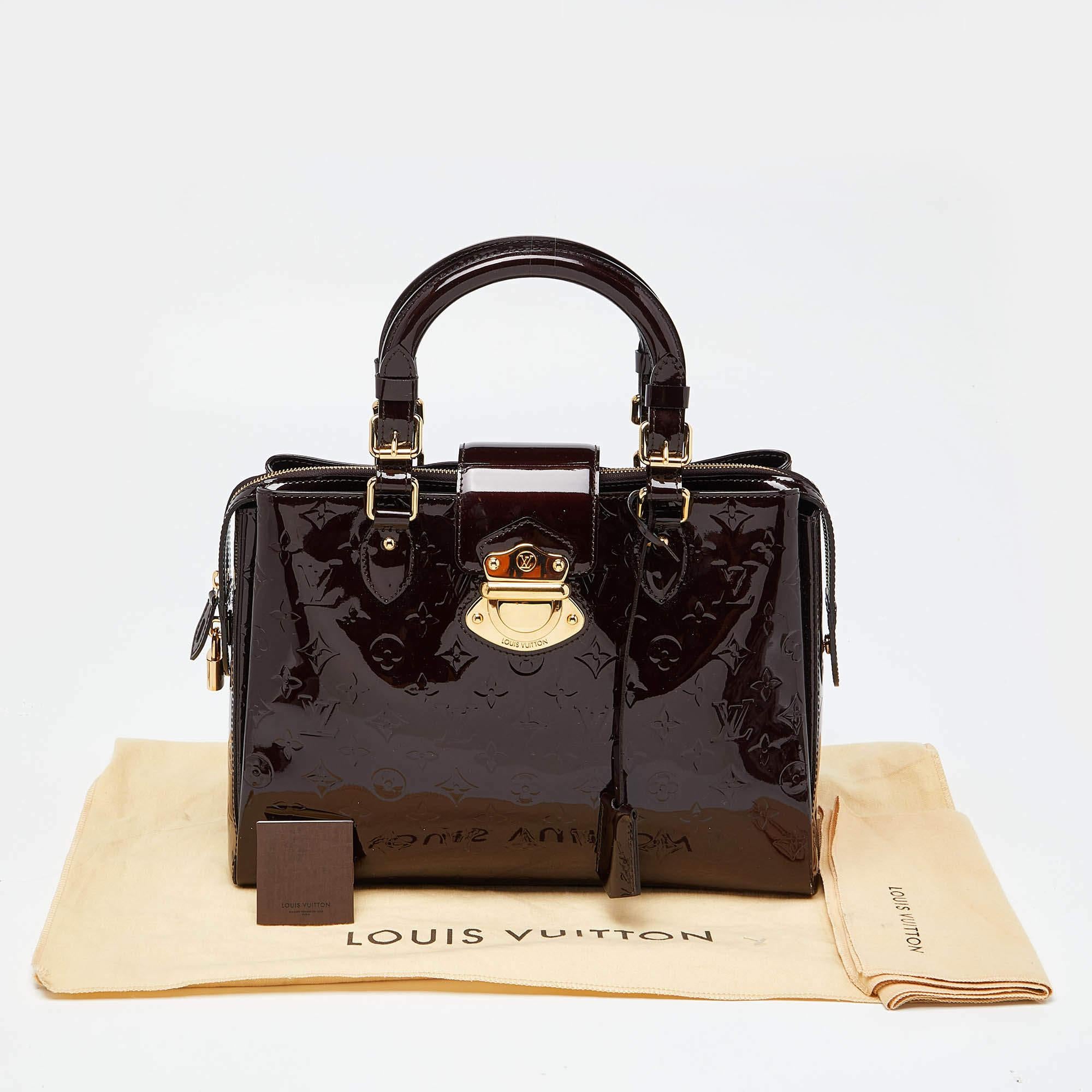 Louis Vuitton Amarante Monogram Vernis Melrose Avenue Bag For Sale 7