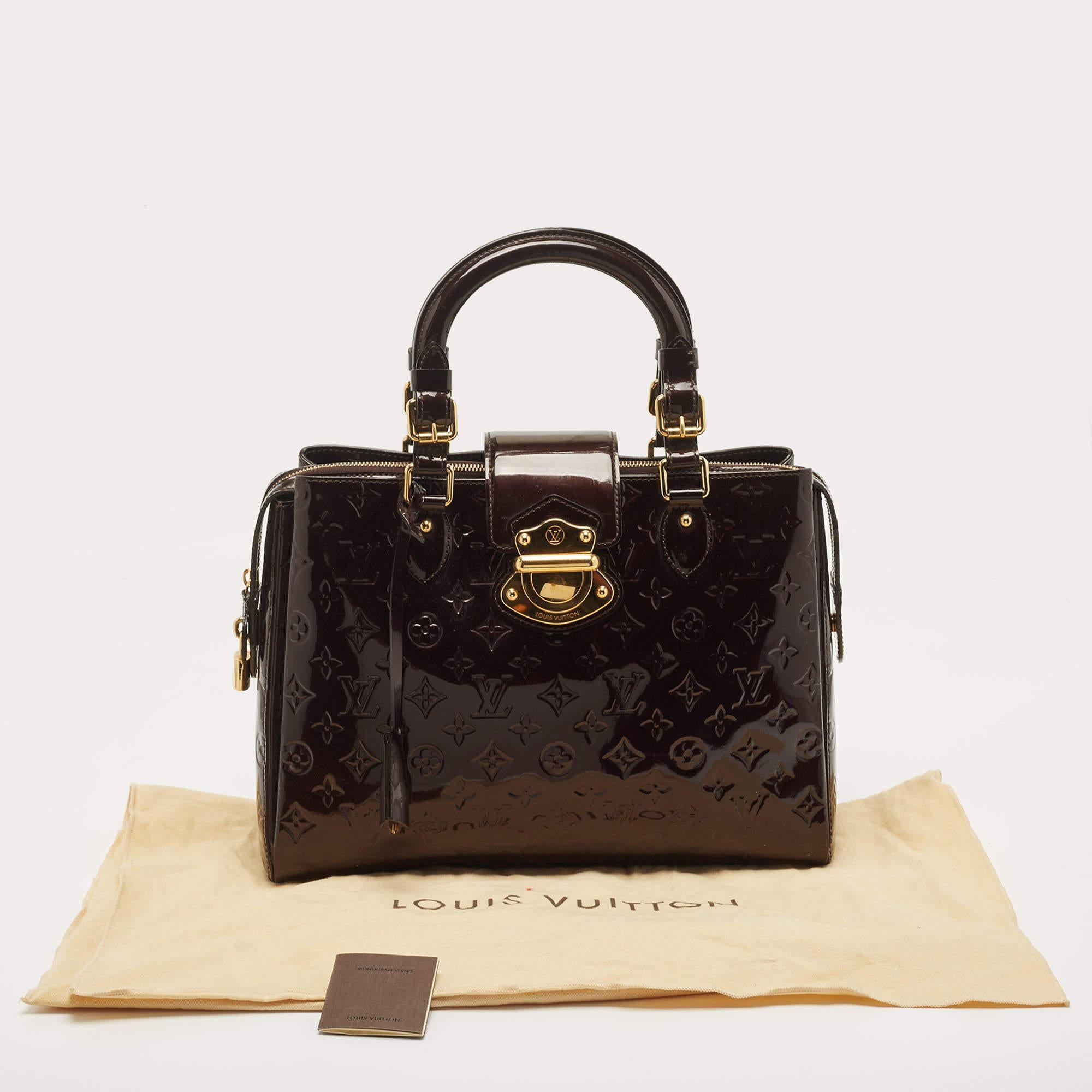 Louis Vuitton Amarante Monogram Vernis Melrose Avenue Bag 9