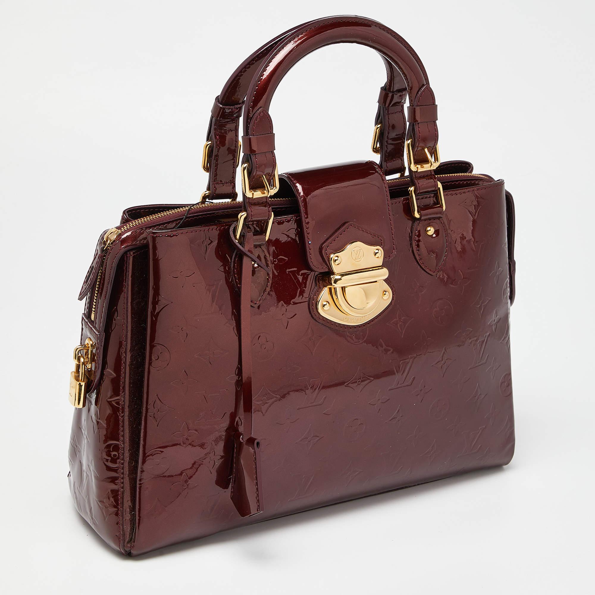 Louis Vuitton Amarante Monogram Vernis Melrose Avenue Bag In Good Condition For Sale In Dubai, Al Qouz 2