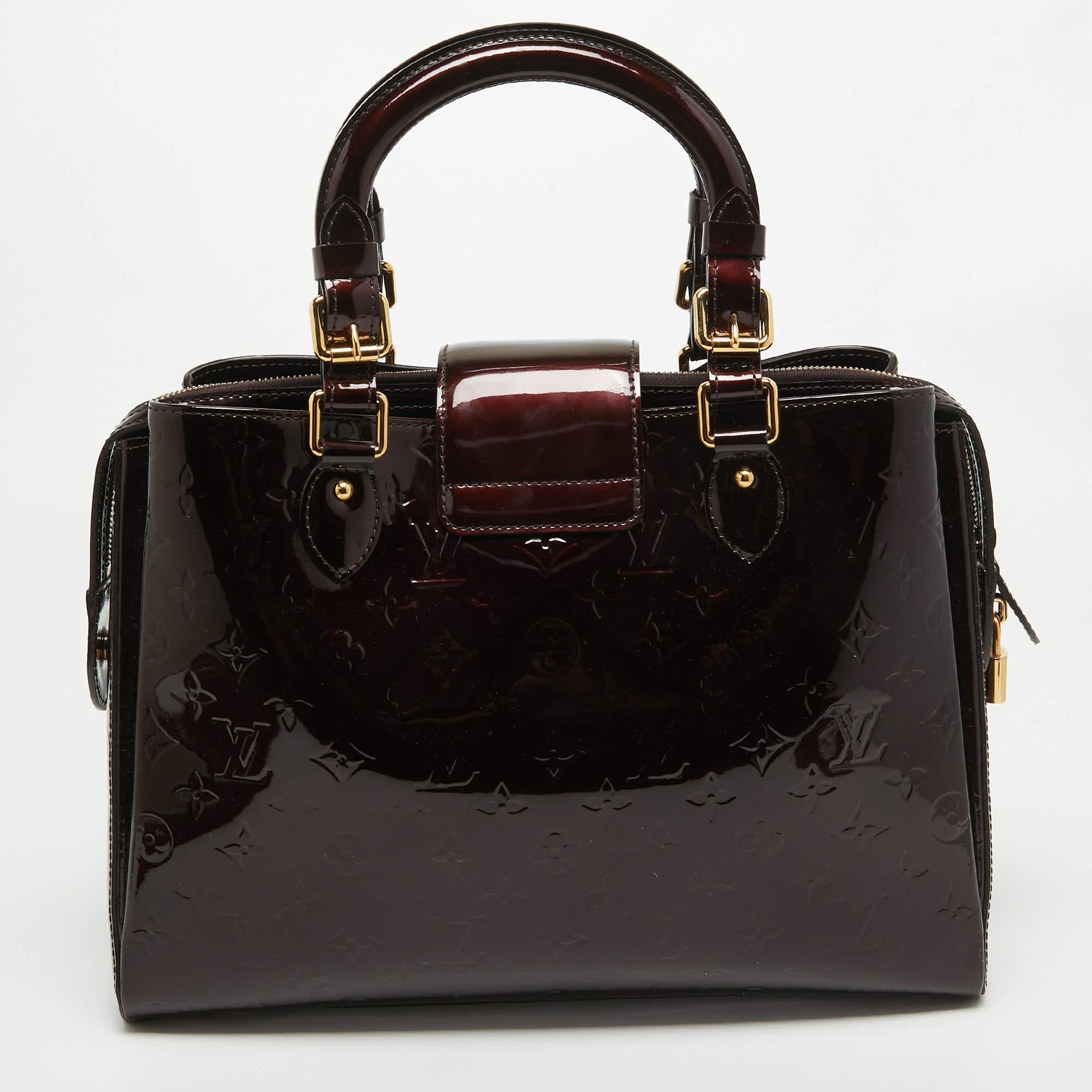 Women's Louis Vuitton Amarante Monogram Vernis Melrose Avenue Bag For Sale