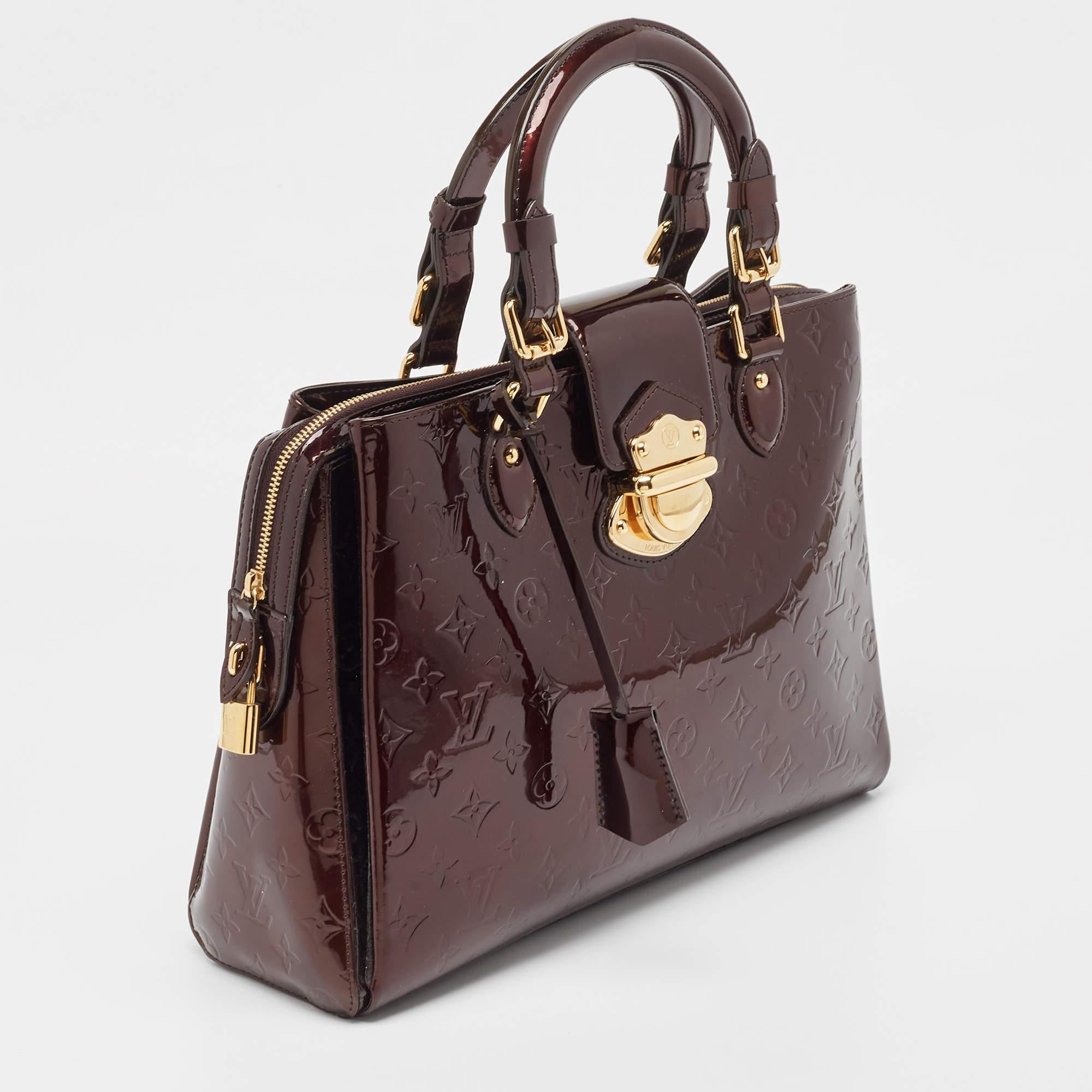 Louis Vuitton Amarante Monogram Vernis Melrose Avenue Bag In Good Condition In Dubai, Al Qouz 2