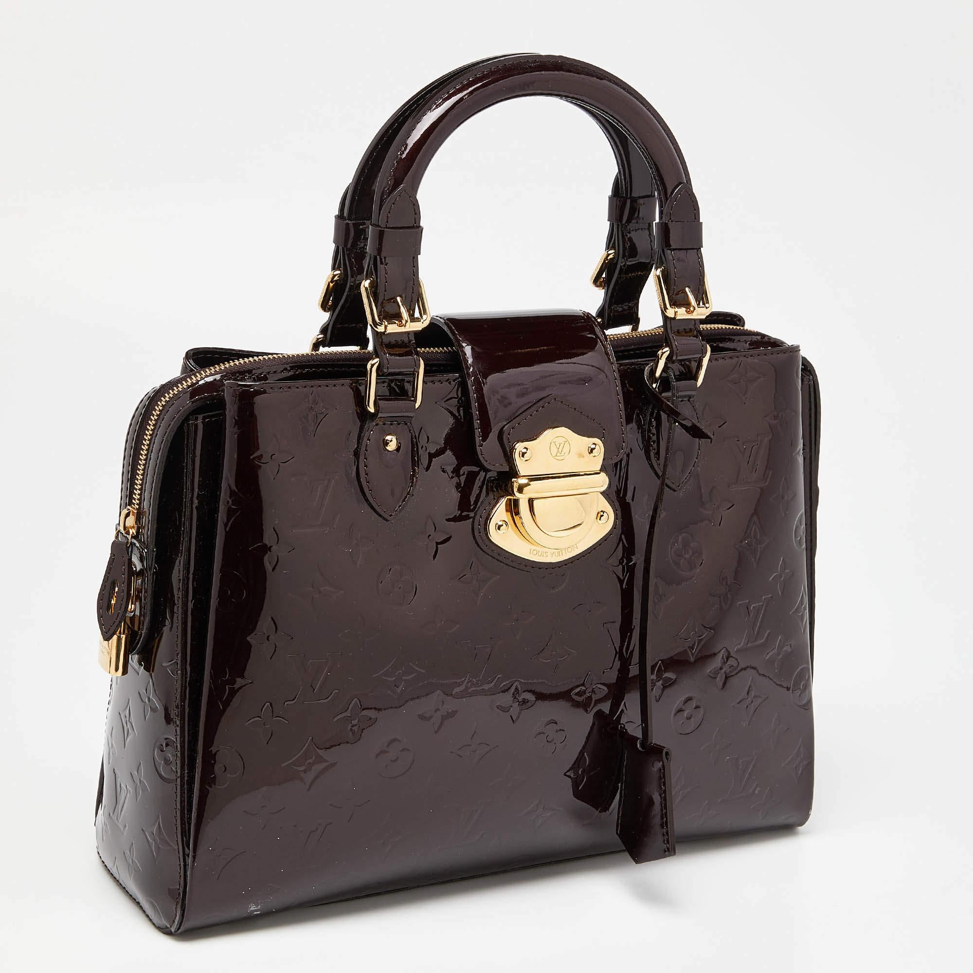 Louis Vuitton Amarante Monogram Vernis Melrose Avenue Bag In Good Condition For Sale In Dubai, Al Qouz 2