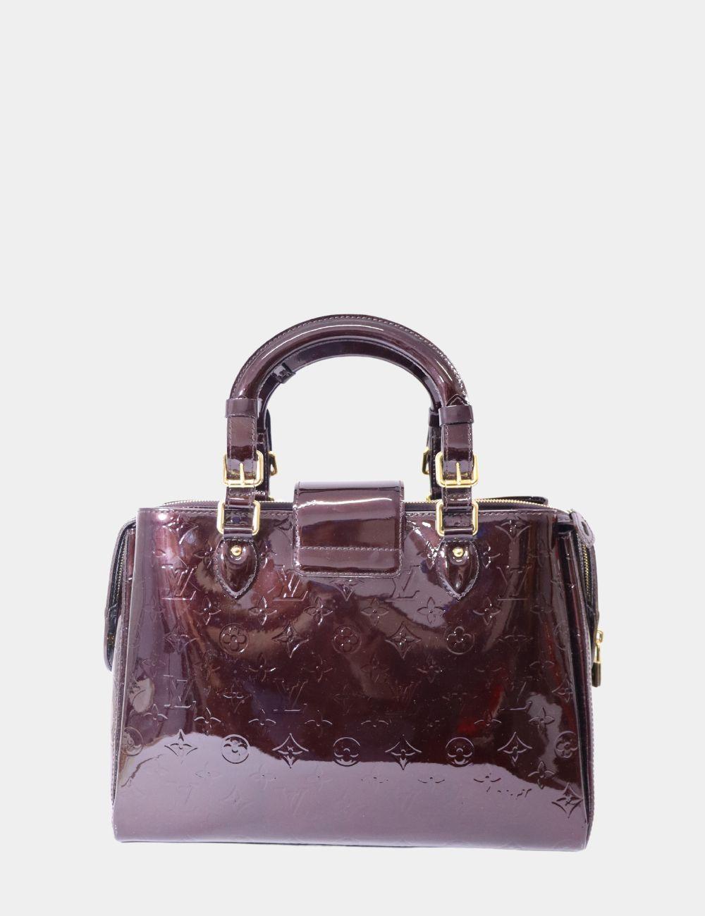 Noir Louis Vuitton Amarante Monogramme Vernis Melrose Avenue en vente