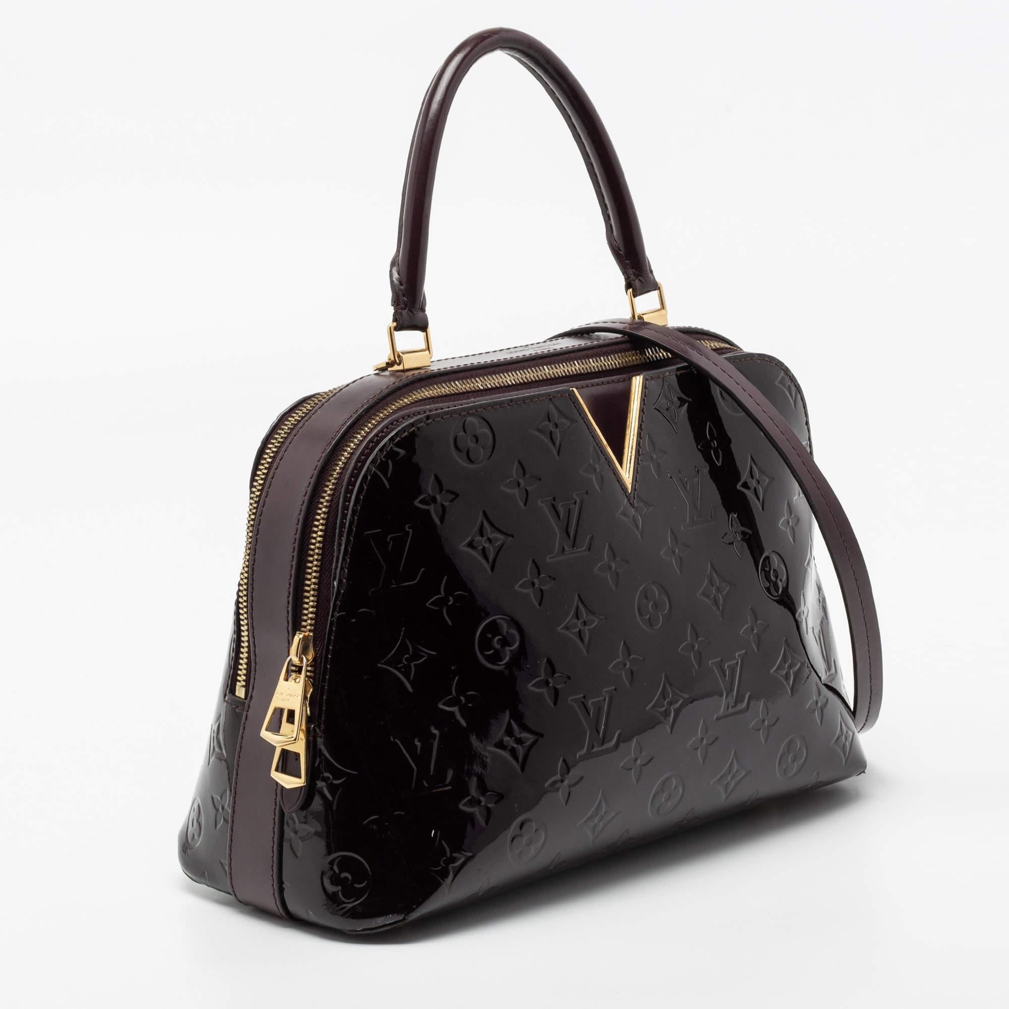 Louis Vuitton Amarante Monogram Vernis Melrose Bag In Good Condition In Dubai, Al Qouz 2