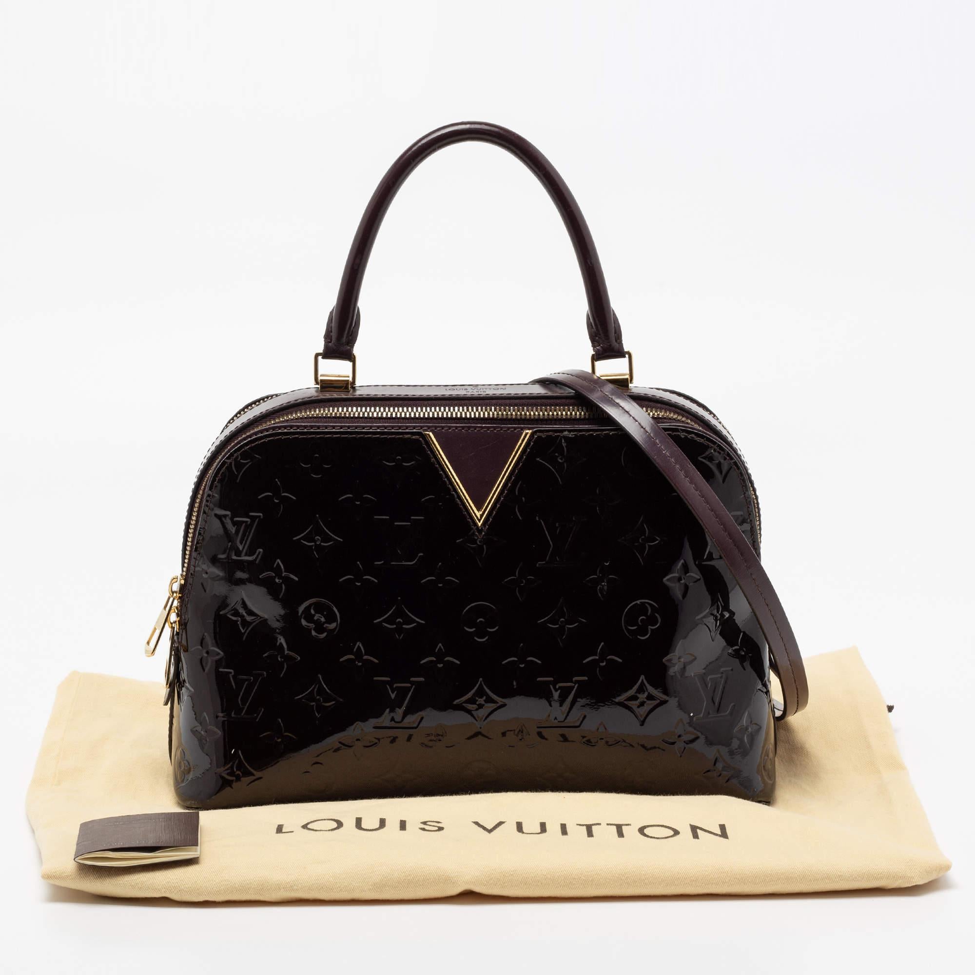 Women's Louis Vuitton Amarante Monogram Vernis Melrose Bag