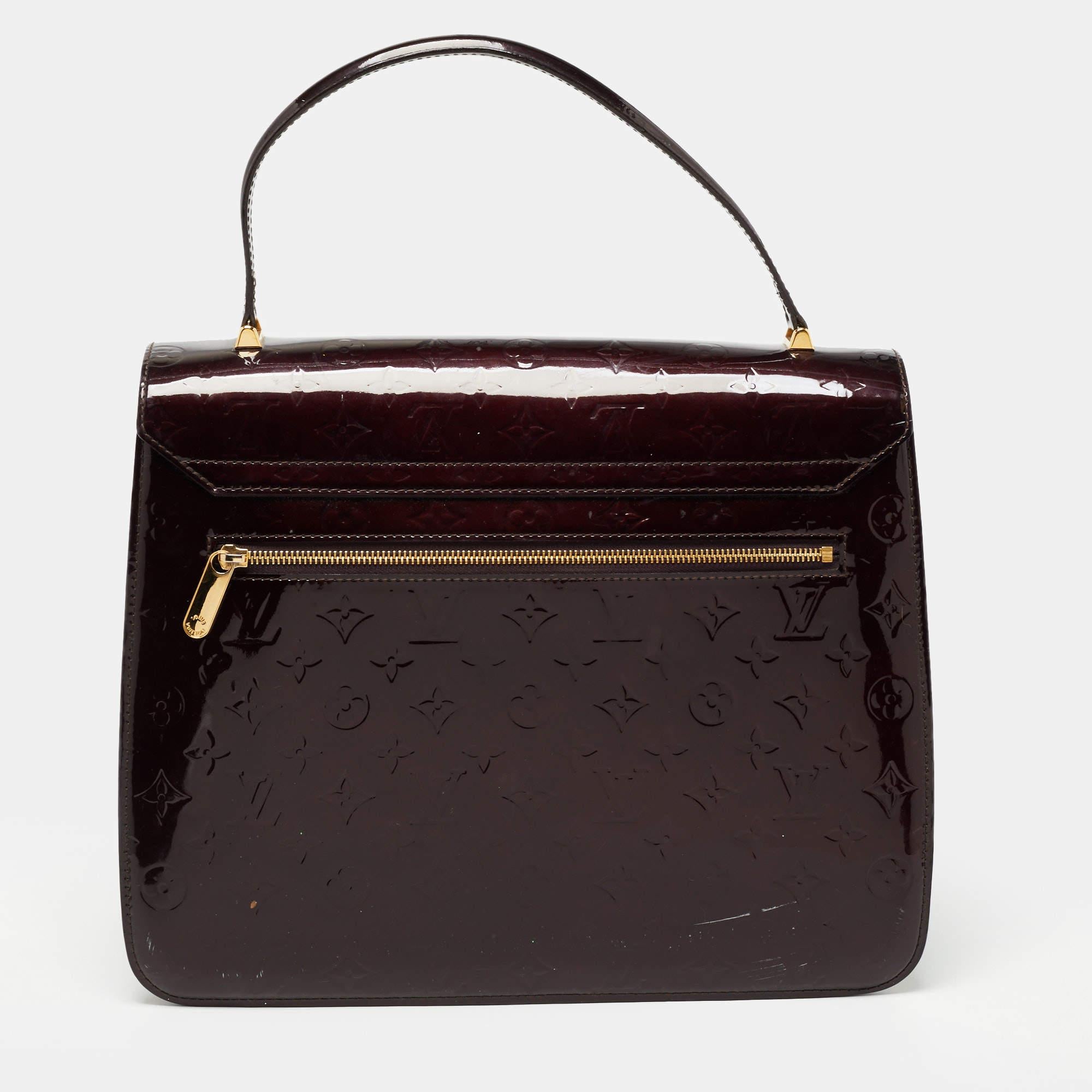 Louis Vuitton Amarante Monogram Vernis Mirada Bag In Good Condition In Dubai, Al Qouz 2