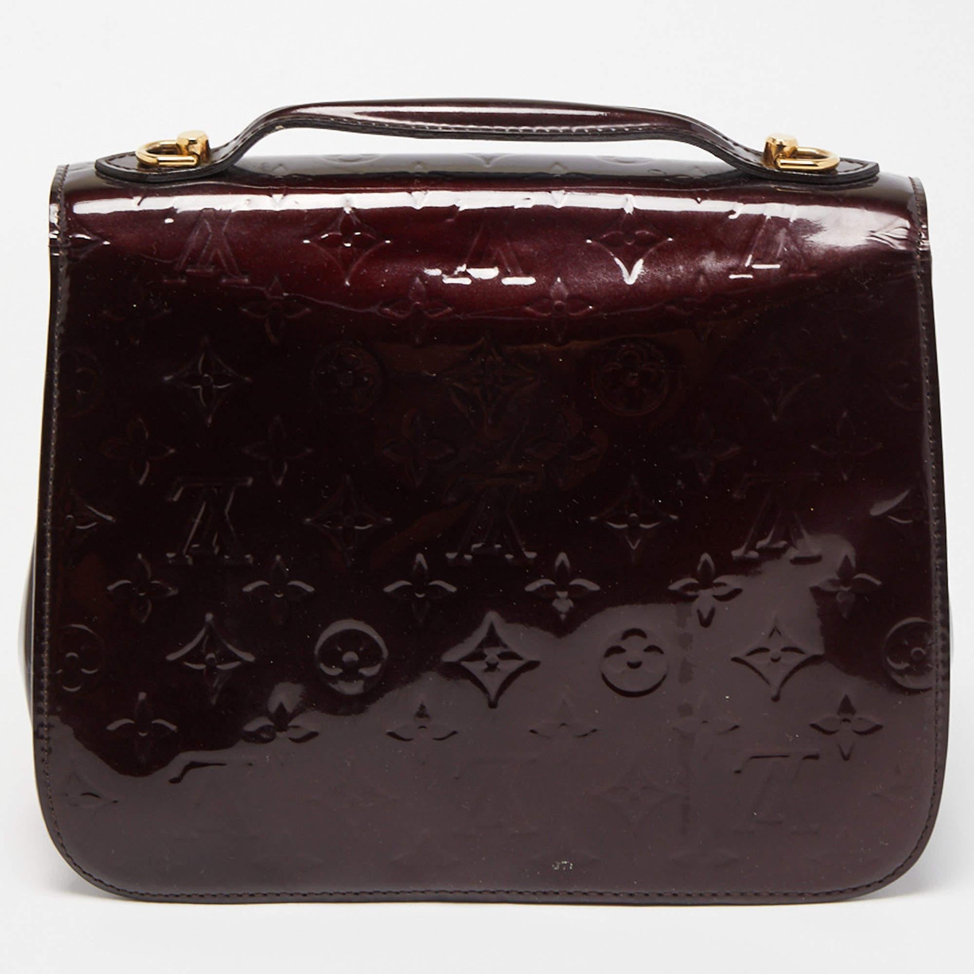 Louis Vuitton Amarante Monogram Vernis Mirada Bag In Good Condition In Dubai, Al Qouz 2