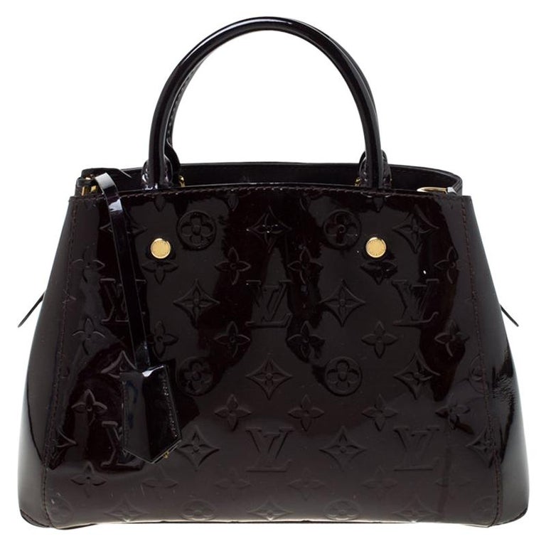 Louis Vuitton Amarante Monogram Vernis Montaigne BB Bag For Sale at 1stdibs