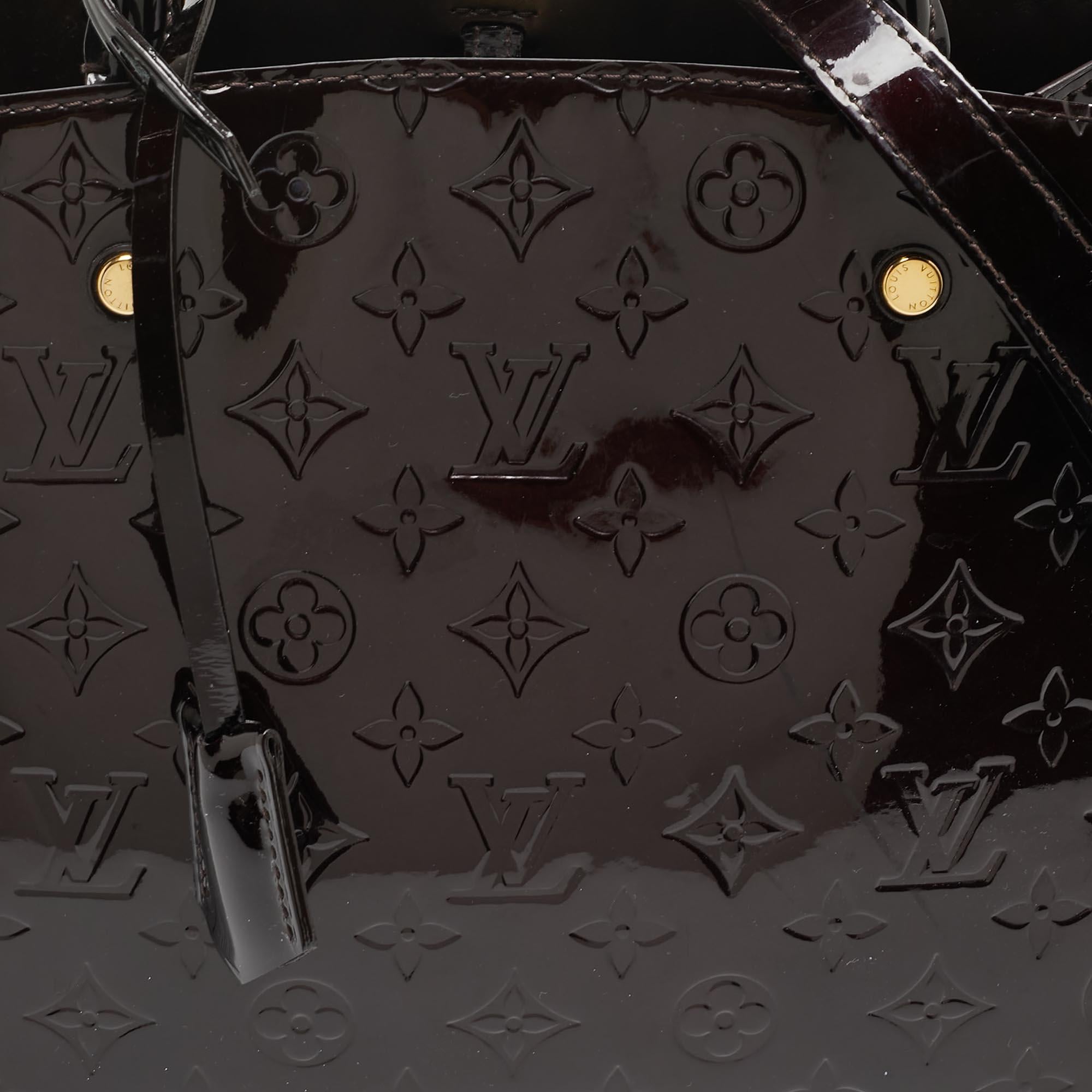 Louis Vuitton Amarante Monogram Vernis Montaigne MM Bag For Sale 7