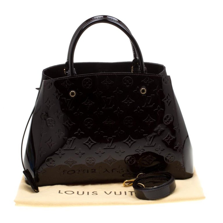 Louis Vuitton Amarante Monogram Vernis Montaigne MM Bag For Sale at 1stdibs