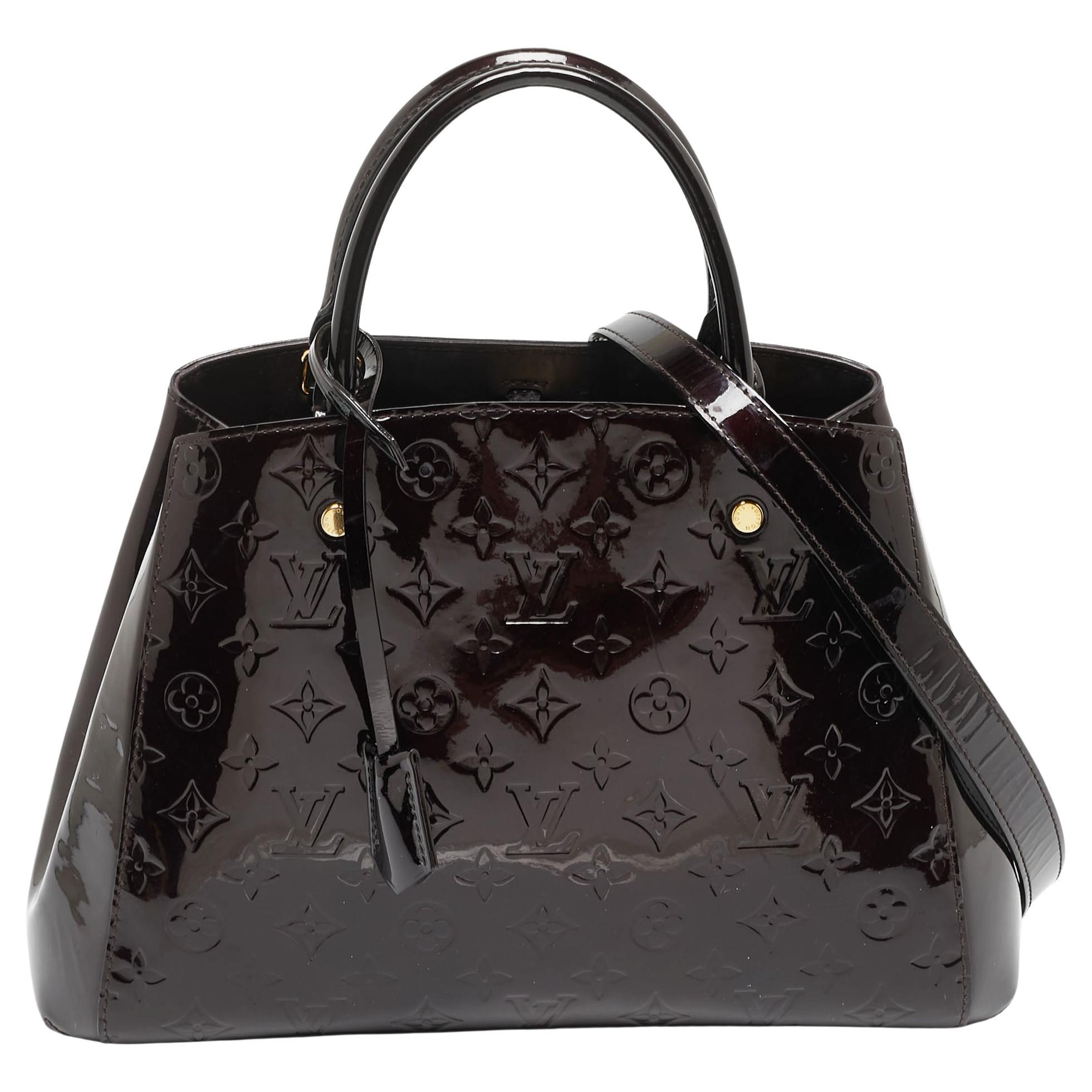 Louis Vuitton Amarante Monogram Vernis Montaigne MM Bag For Sale