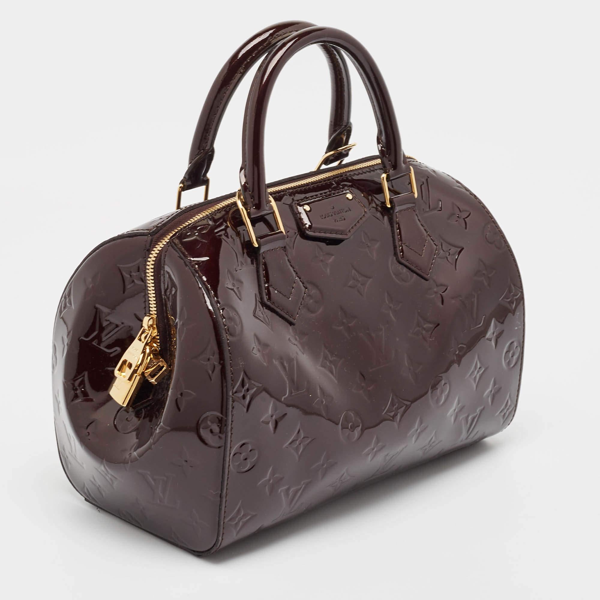 Black Louis Vuitton Amarante Monogram Vernis Montana Bag For Sale