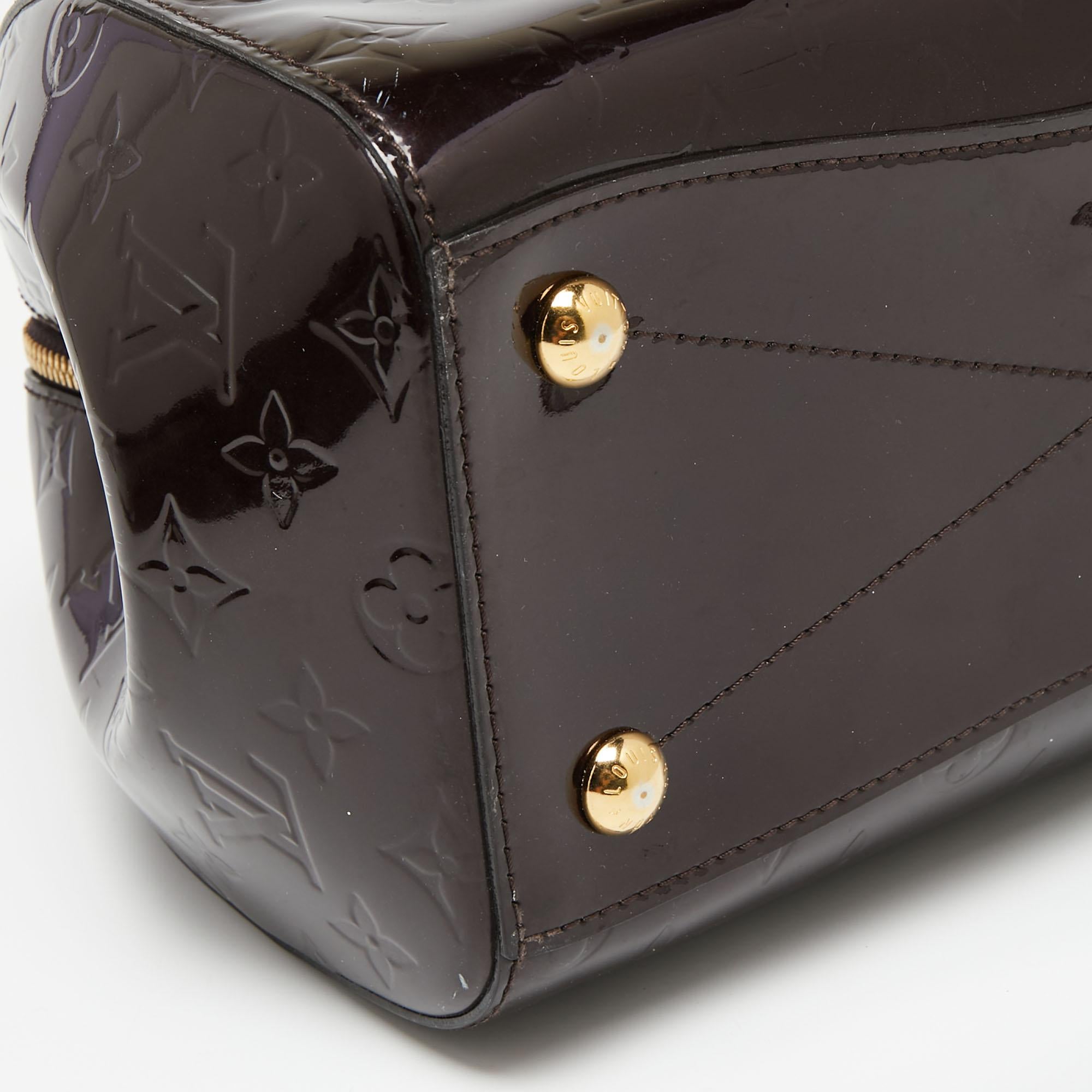 Black Louis Vuitton Amarante Monogram Vernis Montana Bag