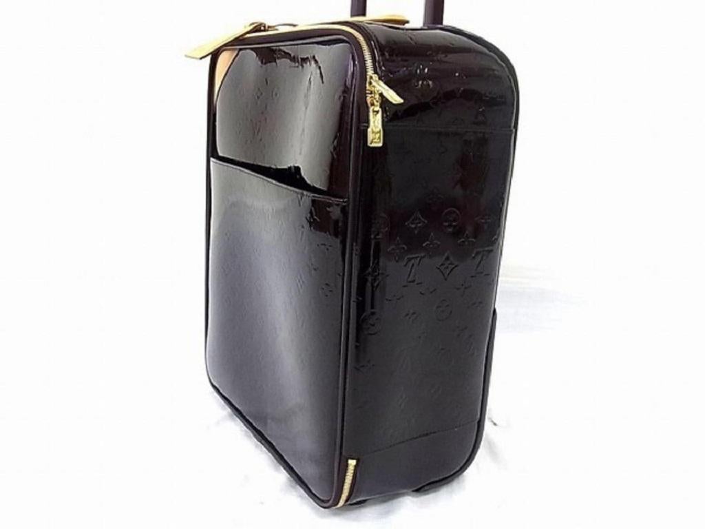 Louis Vuitton Amarante Monogram Vernis Pegase 45 Rolling Luggage 240168 6