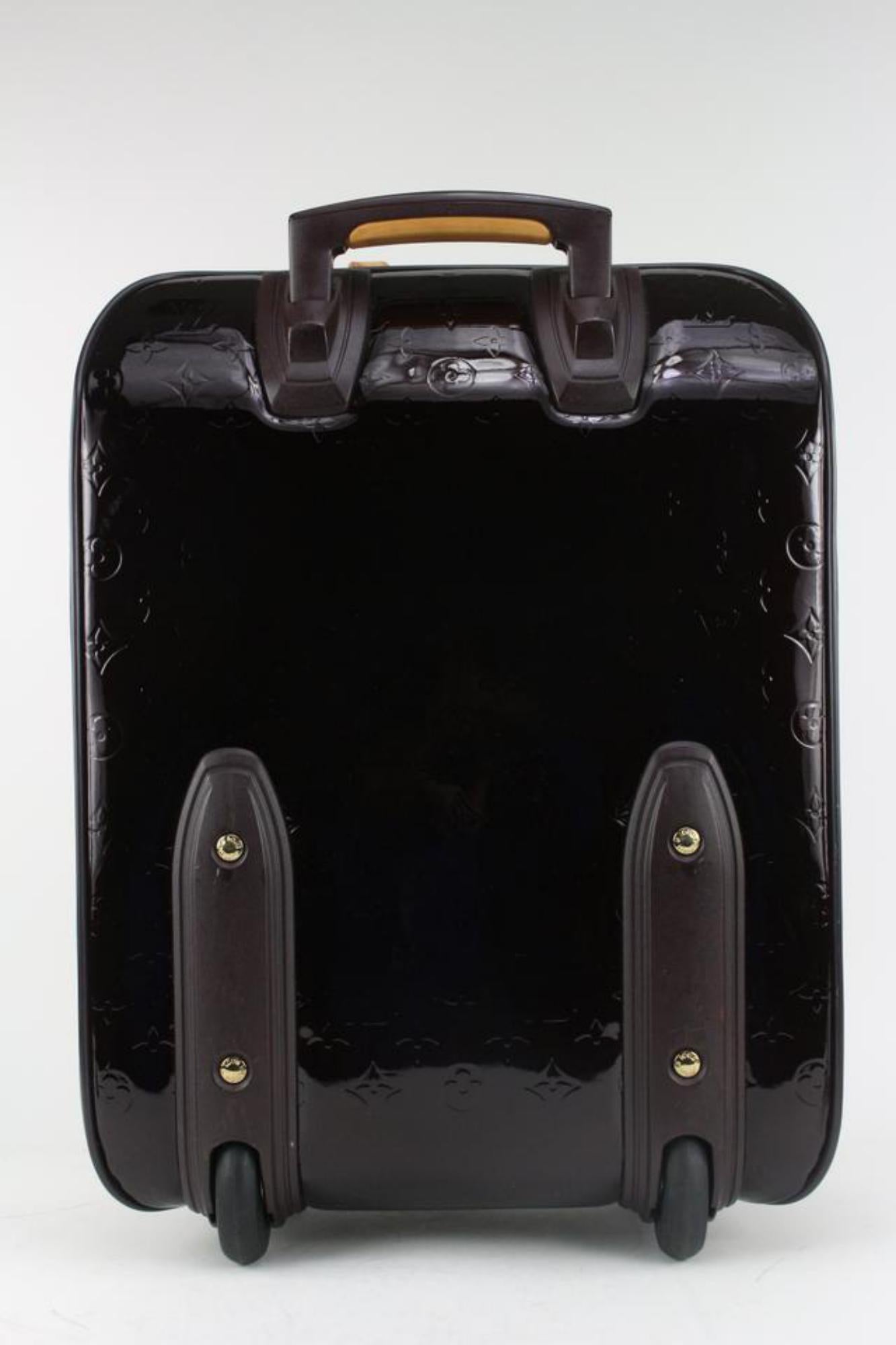 Louis Vuitton Amarante Monogram Vernis Pegase 45 Rolling Trolley Luggage1122lv19 4