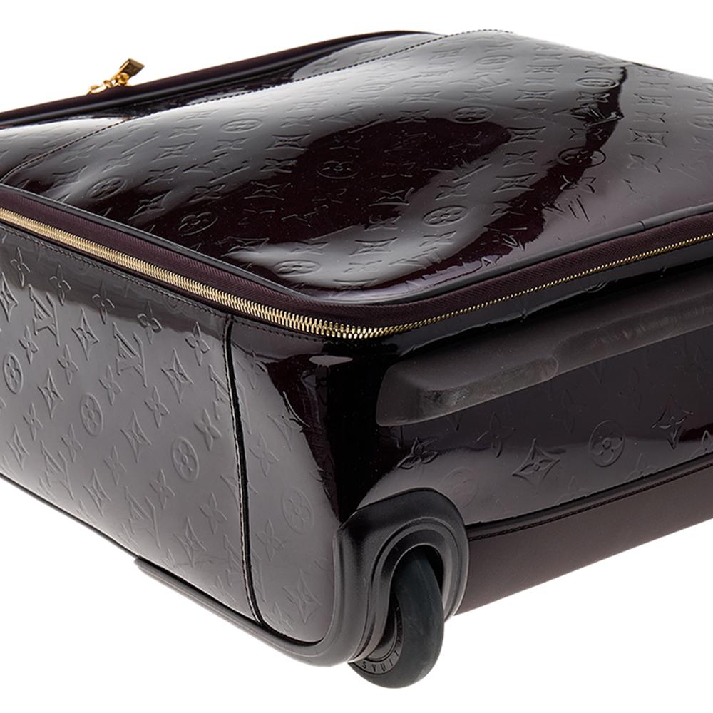 Black Louis Vuitton Amarante Monogram Vernis Pegase 45 Suitcase