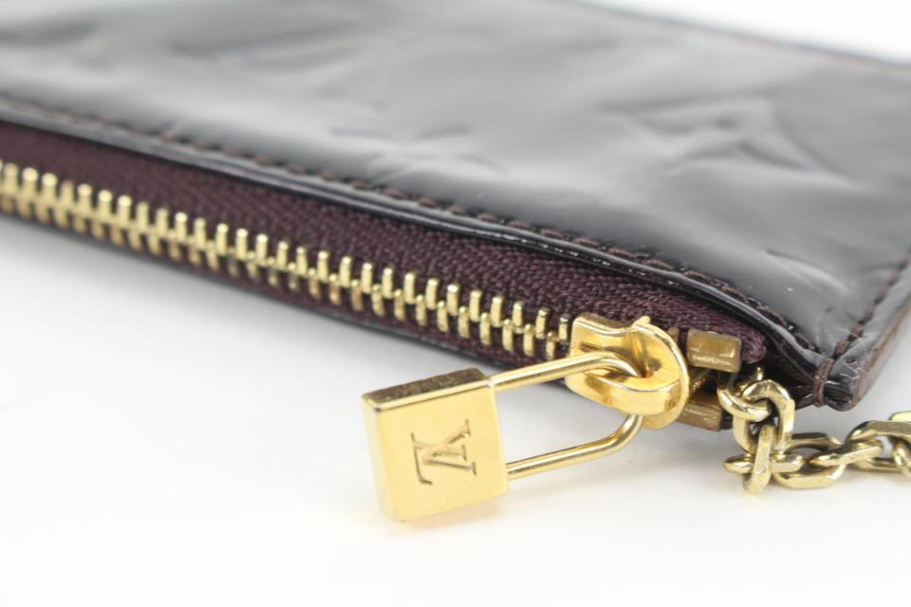 Women's Louis Vuitton Amarante Monogram Vernis Pochette Cles Key Pouch 94lk822s